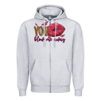 Heather Grey you blow me away olivia Zipper Hoodie - OliviaCreatesArt