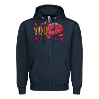 Navy you blow me away olivia Zipper Hoodie - OliviaCreatesArt