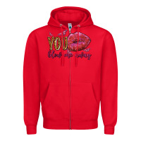 Red you blow me away olivia Zipper Hoodie - OliviaCreatesArt
