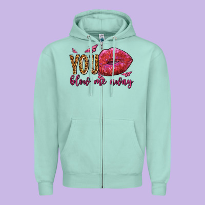 You Blow Me Away Olivia Zipper Hoodie Designed By Oliviacreatesart