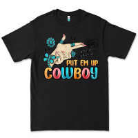Black western turquoise put em up cowboy Premium Tee - MaliasSmallBusiness
