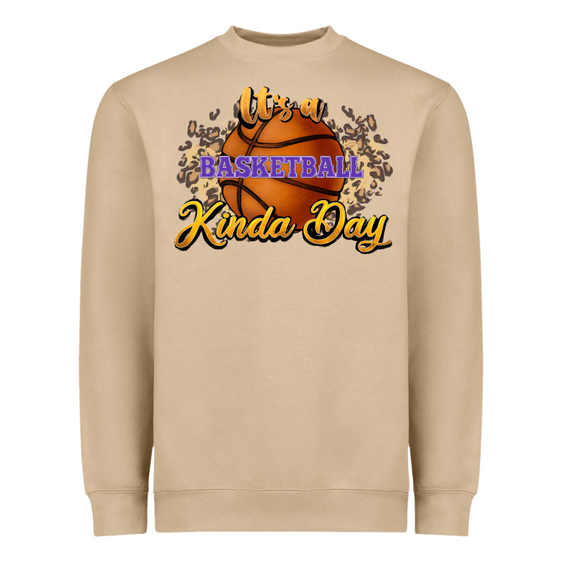 It's A Basketball Kinda Day Heavyweight Sweatshirt by HowdyJamesFarm | Teevron