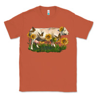 Copper charolais cow with sunflower Classic Tee - LillyAllenDesigns