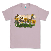 Lilac charolais cow with sunflower Classic Tee - LillyAllenDesigns