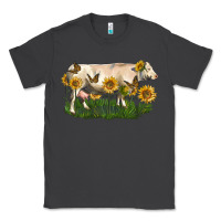 Smoke charolais cow with sunflower Classic Tee - LillyAllenDesigns