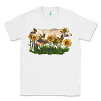 White charolais cow with sunflower Classic Tee - LillyAllenDesigns