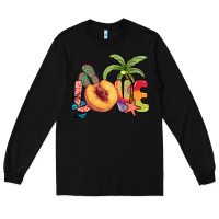 Black Love peach summer Long Sleeve Tee - NancyCooperArtShop
