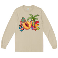 Mushroom Love peach summer Long Sleeve Tee - NancyCooperArtShop