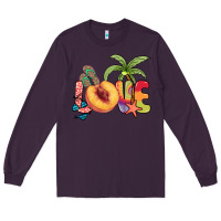 Plum Love peach summer Long Sleeve Tee - NancyCooperArtShop