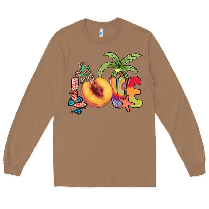 Love Peach Summer Long Sleeve Tee by NancyCooperArtShop | Teevron