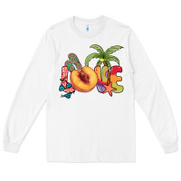 White Love peach summer Long Sleeve Tee - NancyCooperArtShop