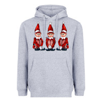 Heather Grey Christmas Elfs Heavyweight Hoodie - FaDigitalArtStudio
