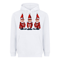 White Christmas Elfs Heavyweight Hoodie - FaDigitalArtStudio