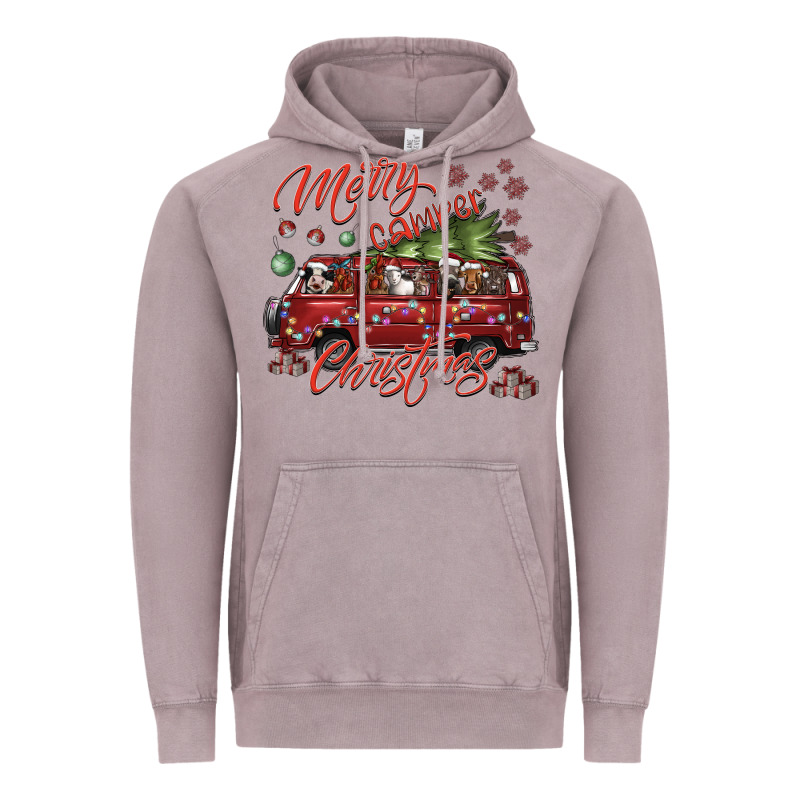 Merrycamperchristmas Vintage Hoodie by SublimationCraftShop | Teevron