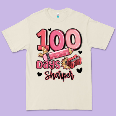 100 Days Sharper School Premium Tee Designed By Maliassmallbusiness