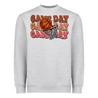 Heather Grey game day game day game day basketball Heavyweight Sweatshirt - HowdyJamesFarm