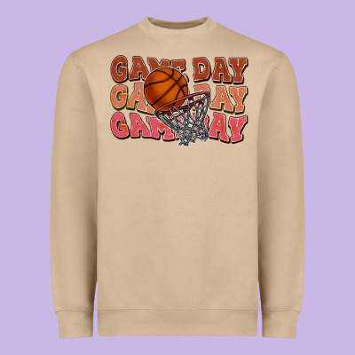 Game Day Game Day Game Day Basketball Heavyweight Sweatshirt Designed By Howdyjamesfarm