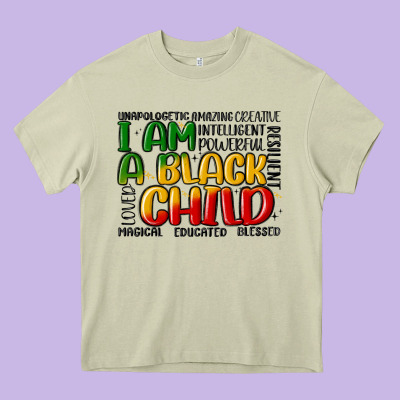 I Am A Black Child Heavy Core Tee Designed By Maliassmallbusiness