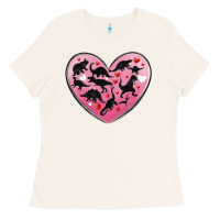 Bone dinosaur valentine heart Ladies Tee - MaliasSmallBusiness