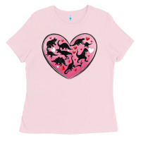 Dinosaur Valentine Heart Ladies Tee | Teevron