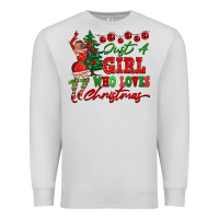 Dove Grey Just A Girl Who Loves Christmas Premium Sweatshirt - FaDigitalArtStudio