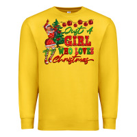 Lemon Just A Girl Who Loves Christmas Premium Sweatshirt - FaDigitalArtStudio