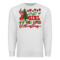 Oatmeal Heather Just A Girl Who Loves Christmas Premium Sweatshirt - FaDigitalArtStudio