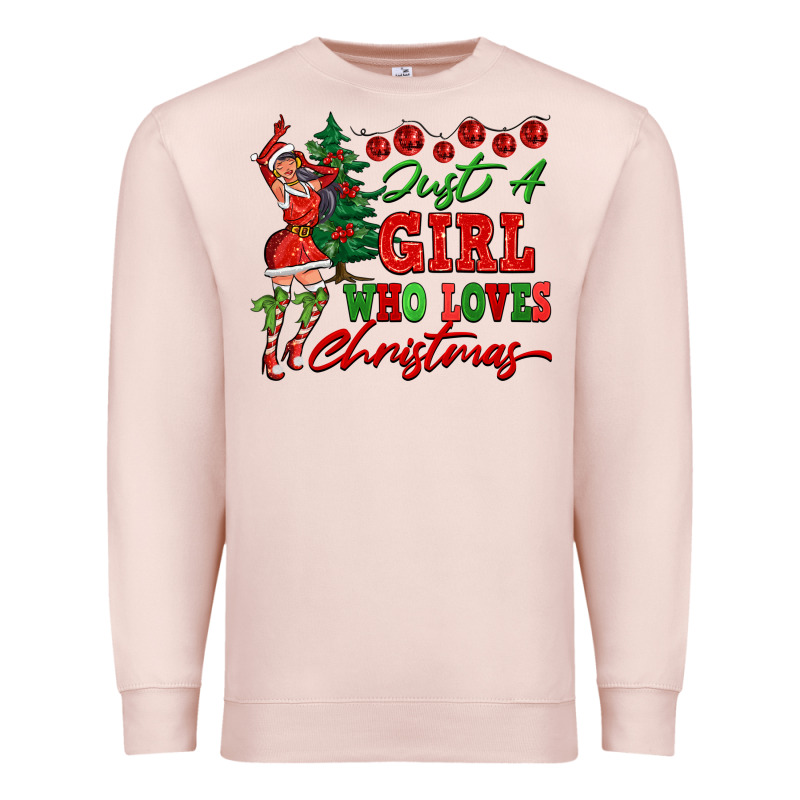 Just A Girl Who Loves Christmas Premium Sweatshirt by FaDigitalArtStudio | Teevron