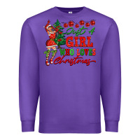 Purple Just A Girl Who Loves Christmas Premium Sweatshirt - FaDigitalArtStudio