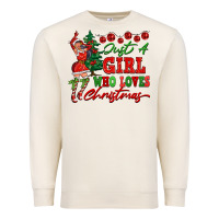 Sandshell Just A Girl Who Loves Christmas Premium Sweatshirt - FaDigitalArtStudio