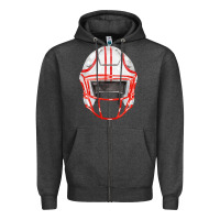 Charcoal Heather football helmet fa element Zipper Hoodie - FaDigitalArtStudio