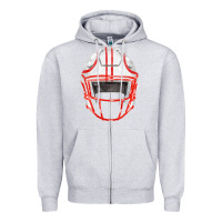 Heather Grey football helmet fa element Zipper Hoodie - FaDigitalArtStudio