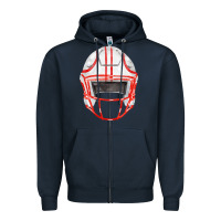 Navy football helmet fa element Zipper Hoodie - FaDigitalArtStudio