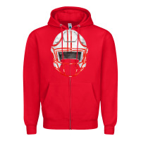 Red football helmet fa element Zipper Hoodie - FaDigitalArtStudio
