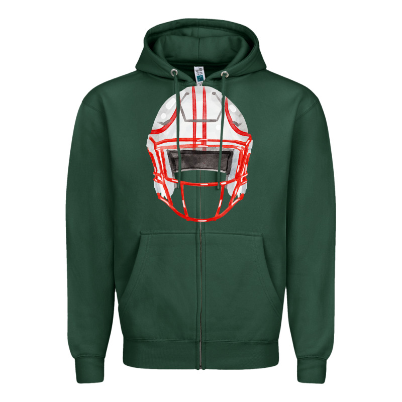Football Helmet Fa Element Zipper Hoodie by FaDigitalArtStudio | Teevron