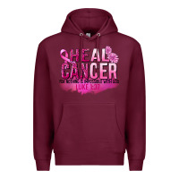 Burgundy Heal Cancer for nothing is impossible Premium Hoodie - FaDigitalArtStudio