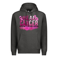 Charcoal Heather Heal Cancer for nothing is impossible Premium Hoodie - FaDigitalArtStudio