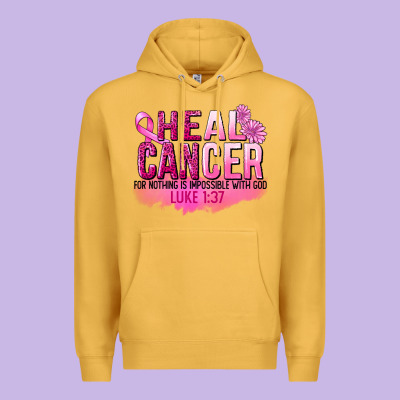 Heal Cancer For Nothing Is Impossible Premium Hoodie Designed By Fadigitalartstudio
