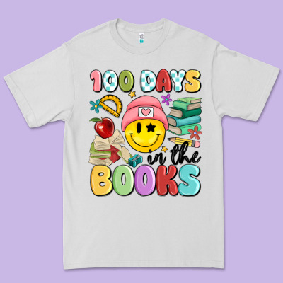 100 Days In The Books Premium Tee Designed By Maliassmallbusiness