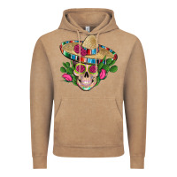 Vintage Coffee mexican skull sombrero roses cactus serape Vintage Hoodie - Artiststas