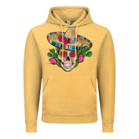 Vintage Mustard mexican skull sombrero roses cactus serape Vintage Hoodie - Artiststas