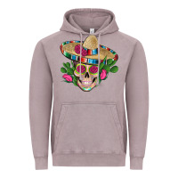 Vintage Zinc mexican skull sombrero roses cactus serape Vintage Hoodie - Artiststas