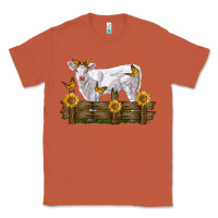 Copper charolais calf with sunflowers Classic Tee - LillyAllenDesigns