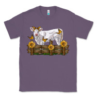 Lavender charolais calf with sunflowers Classic Tee - LillyAllenDesigns