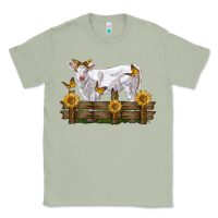 Matcha charolais calf with sunflowers Classic Tee - LillyAllenDesigns