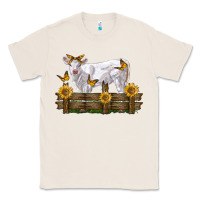 Natural charolais calf with sunflowers Classic Tee - LillyAllenDesigns