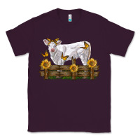 Plum charolais calf with sunflowers Classic Tee - LillyAllenDesigns