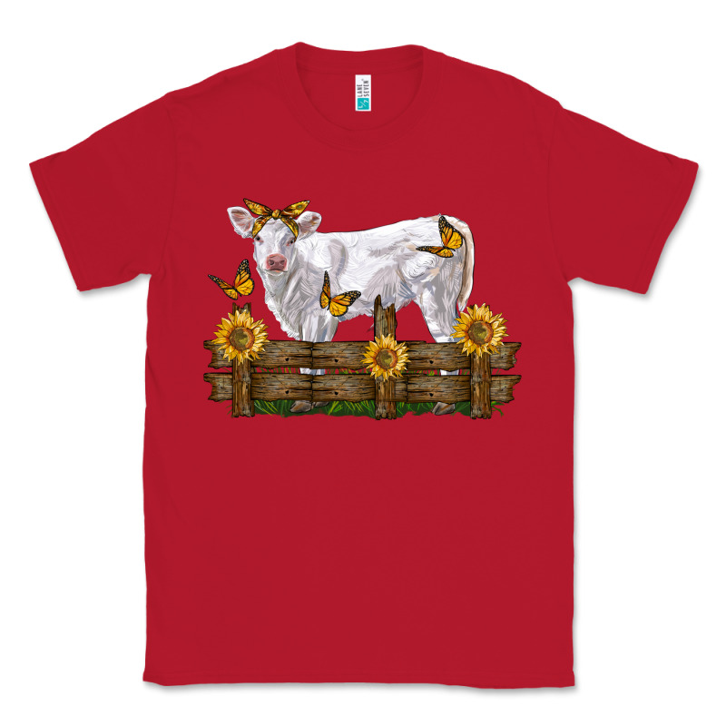 Charolais Calf With Sunflowers Classic Tee by LillyAllenDesigns | Teevron