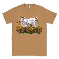Toasted Coconut charolais calf with sunflowers Classic Tee - LillyAllenDesigns