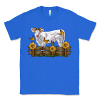 True Royal charolais calf with sunflowers Classic Tee - LillyAllenDesigns